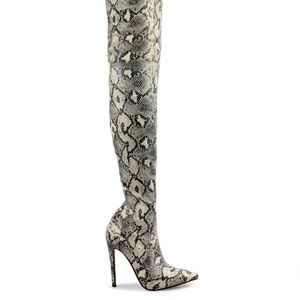 Women’s snakeskin over the knee boots